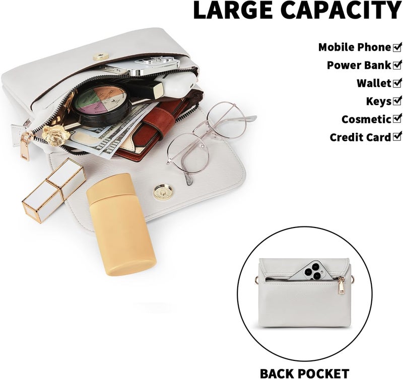 CHOLISS Small Crossbody Bags for Women, Vegan Leather Cell Phone Purse, Mini Travel Purse with Adjustable Strap Womens Gifts - Image 5